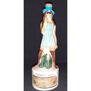 Vtg Maloney Distilling Co, Flower Child Decanter, Royal Enfield,  1968
